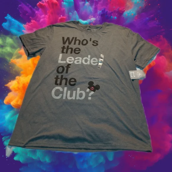 Disney Resort Who's The Leader Of The Club Mickey Mouse Shirt Disneyland Minne - Picture 2 of 6